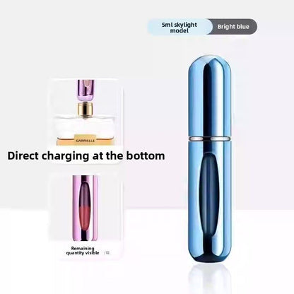 2PCS Refillable Perfume Bottle Portable Spray Colonia Bottles High-End Hydrating Transparent Rotating Fine Mist for All Skin Types