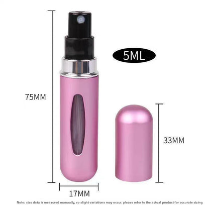 2PCS Refillable Perfume Bottle Portable Spray Colonia Bottles High-End Hydrating Transparent Rotating Fine Mist for All Skin Types