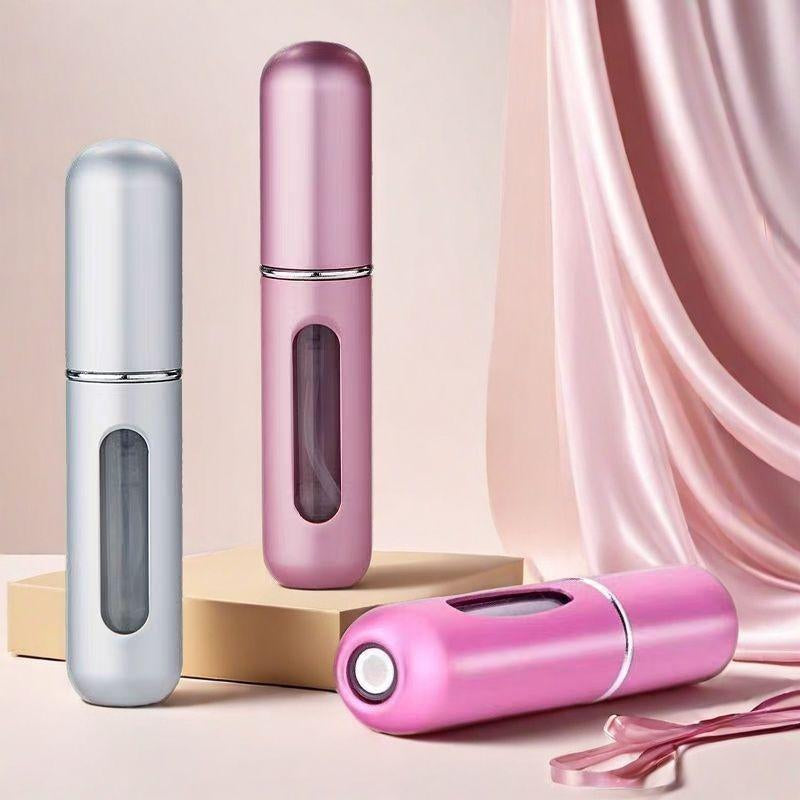 2PCS Refillable Perfume Bottle Portable Spray Colonia Bottles High-End Hydrating Transparent Rotating Fine Mist for All Skin Types